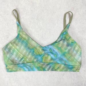 prAna Bikini Top Blue Bralette Full Coverage Reversible Swimwear Womens Size S